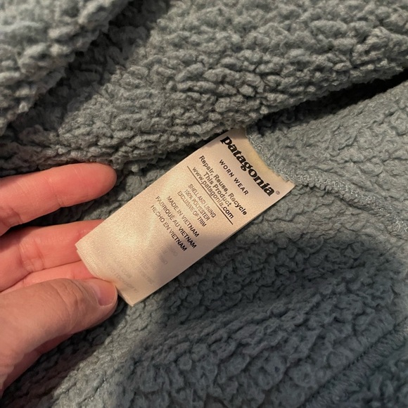 Patagonia Turquoise High Pile/Teddy Bear Fleece Jacket XS - Picture 4 of 5